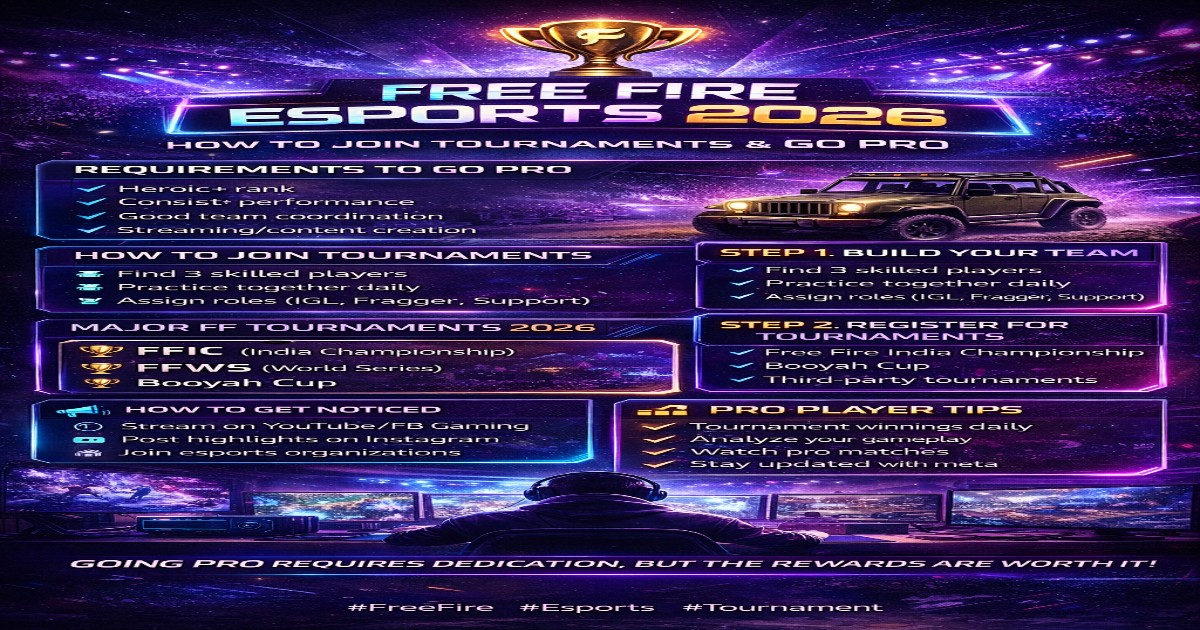 Free Fire Esports 2026: How to Join Tournaments & Go Pro