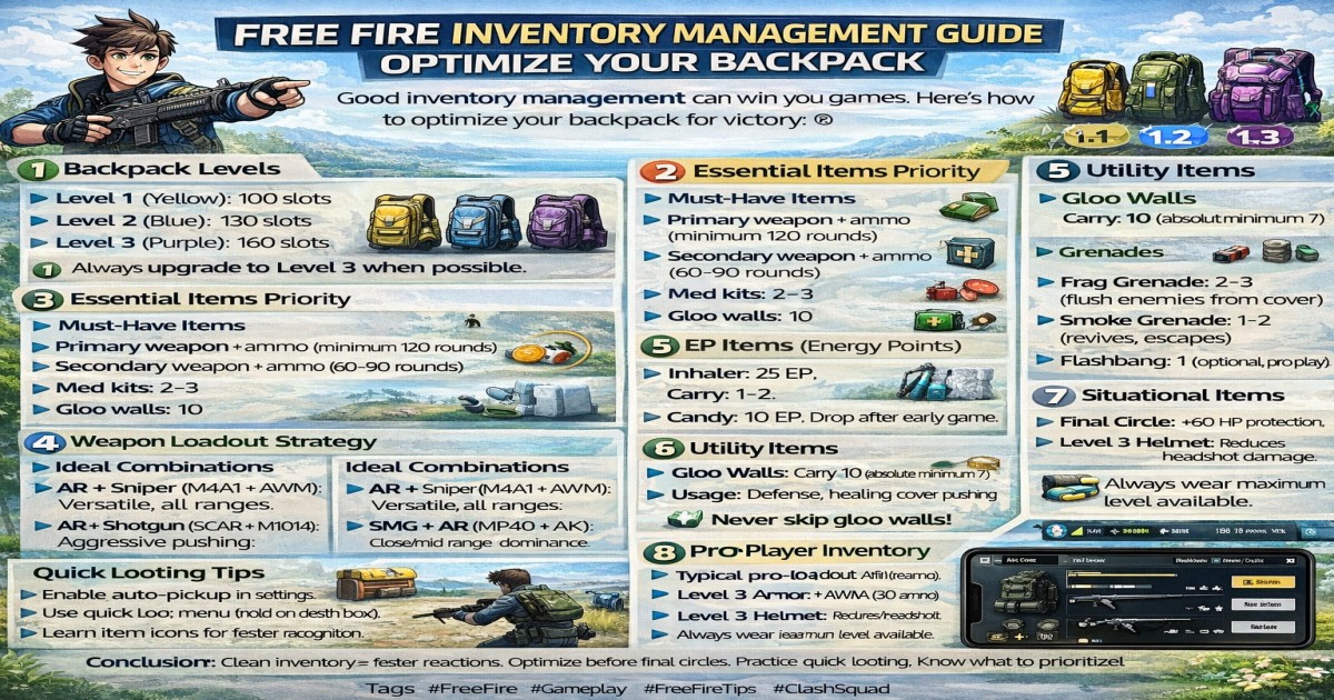 Free Fire Inventory Management Guide: Optimize Your Backpack