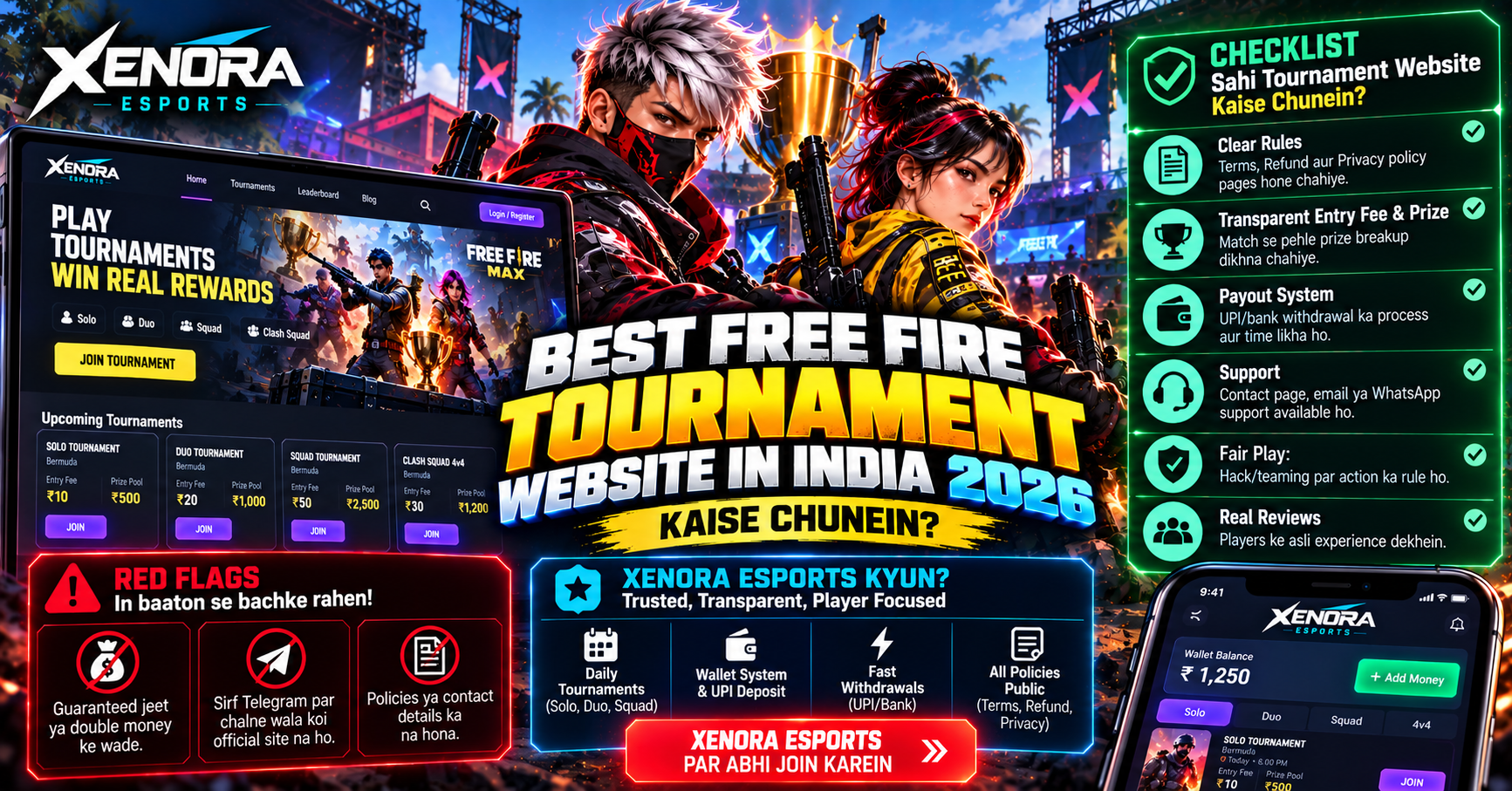 Best Free Fire Tournament Website in India 2026: Kaise Chunein?