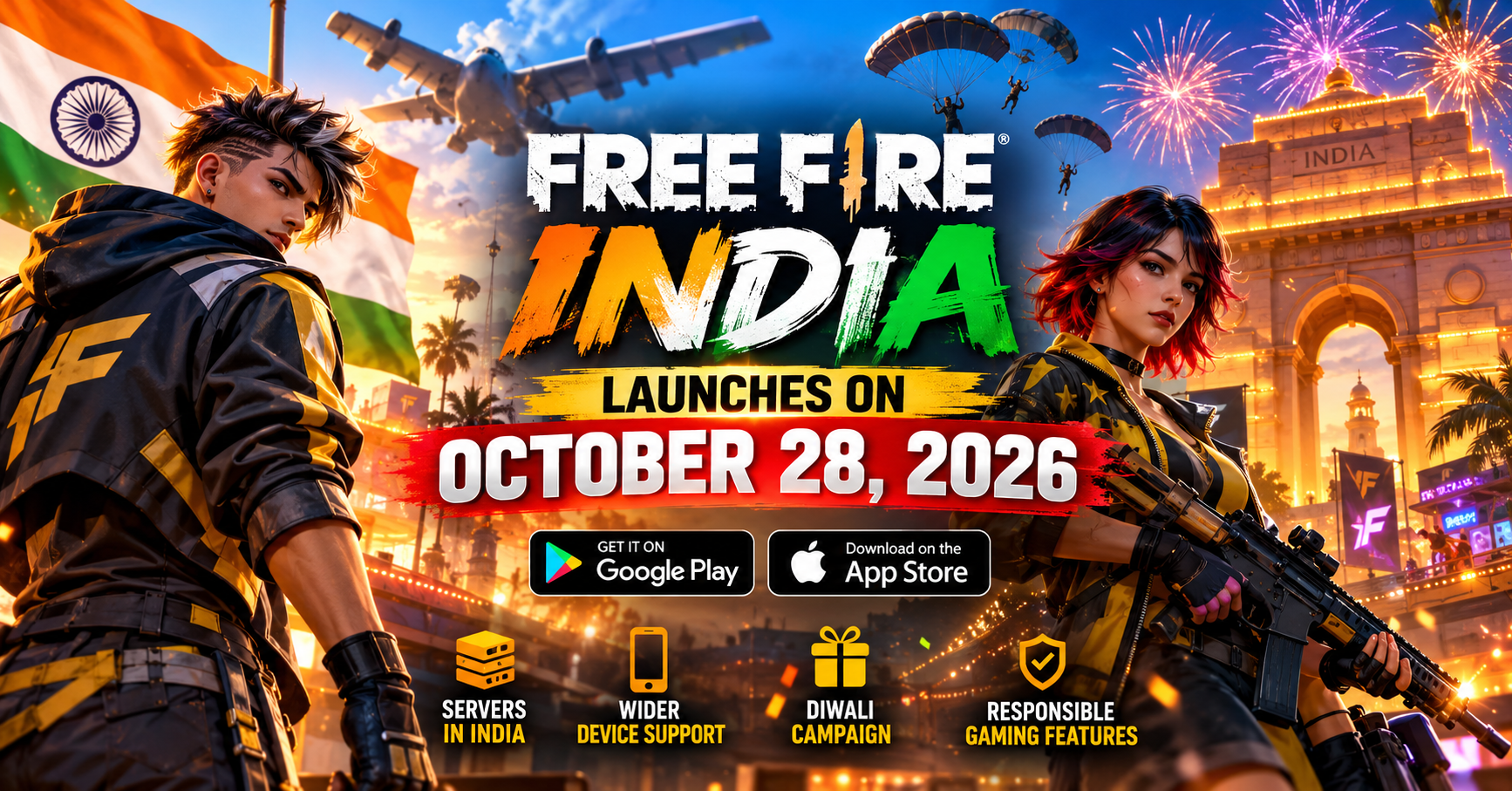 Free Fire India Launch on October 28, 2026: Download Guide & What's New