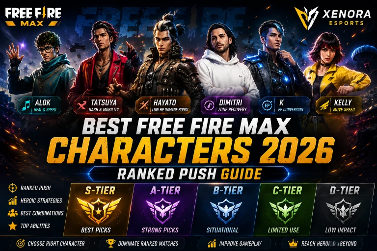 Best Free Fire MAX Characters for Ranked Push 2026: Top Abilities & Combos