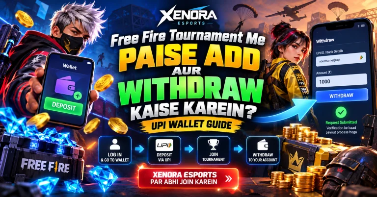 Free Fire Tournament Me Paise Add aur Withdraw Kaise Karein? UPI Wallet Guide