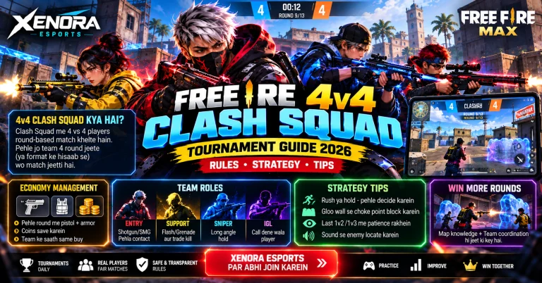 Free Fire 4v4 Clash Squad Tournament Guide 2026: Rules & Strategy
