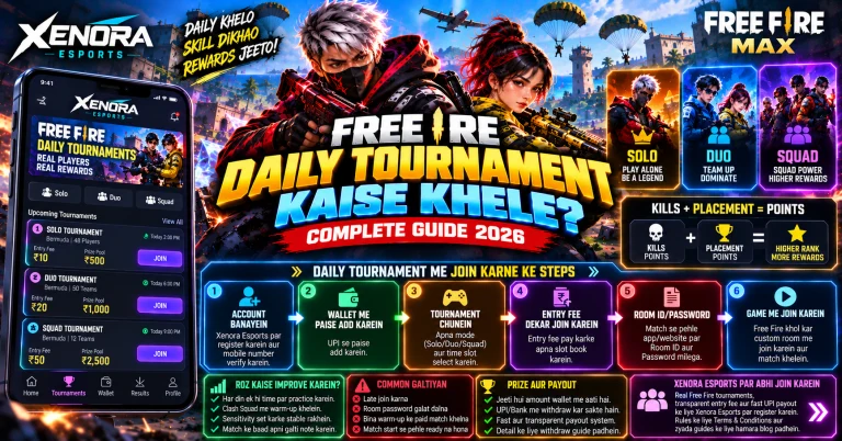 Free Fire Daily Tournament Kaise Khele? Complete Guide 2026