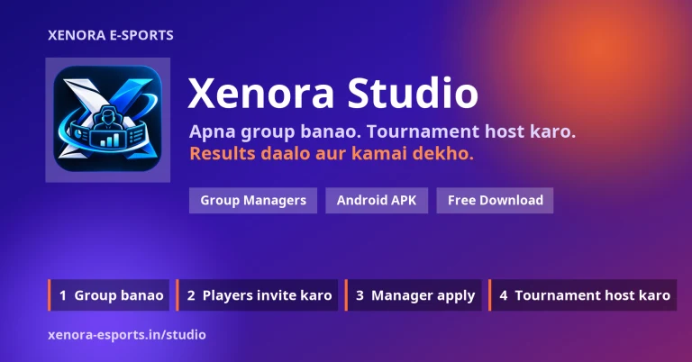 Xenora Studio Kya Hai? Apna Free Fire Group Banao aur Tournament Host Karo (2026 Guide)